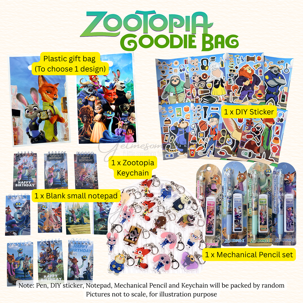 Zootopia Birthday Pack (Stationary Set)