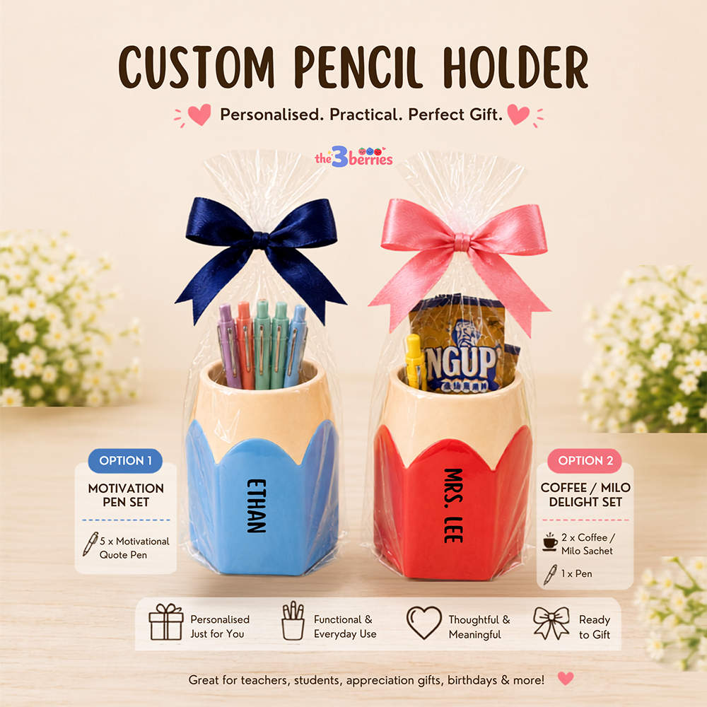 [Pre-order] Personalised Custom Pencil Holder Gift Set – Teachers’ Day, Children’s Day, Nurses’ Day & Appreciation Gift