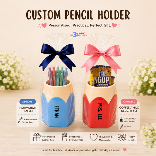 [Pre-order] Personalised Custom Pencil Holder Gift Set – Teachers’ Day, Children’s Day, Nurses’ Day & Appreciation Gift