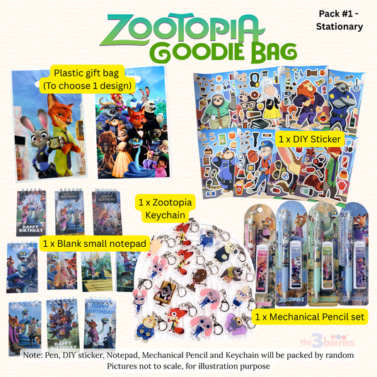 Zootopia Birthday Pack (Stationary Set)