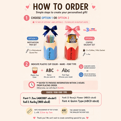 [Pre-order] Personalised Custom Pencil Holder Gift Set – Teachers’ Day, Children’s Day, Nurses’ Day & Appreciation Gift