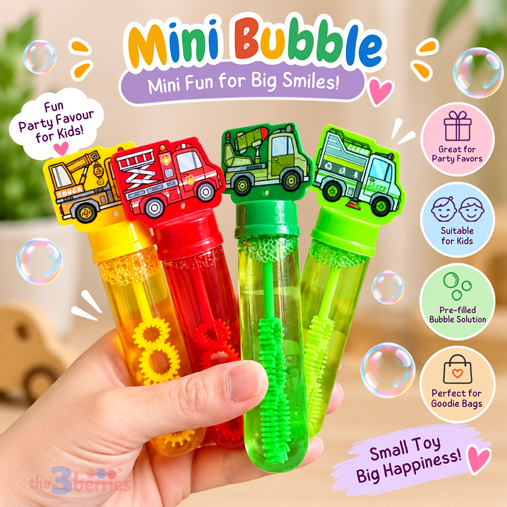 Assorted Mini Vehicle Trucks Bubble | Kids Party Favour & Goodie Bag Toy