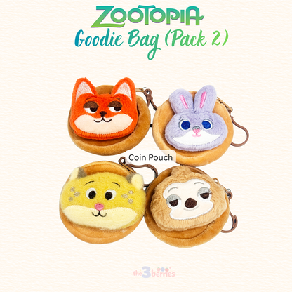 Zootopia Goodie Bag - Pack 2 - Stationery Gift Set with Coin Pouch, Pencil Box, Notebook and Whiteboard
