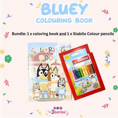 Bluey & Bingo Colouring Book Series 1 – 12 Pages | A5