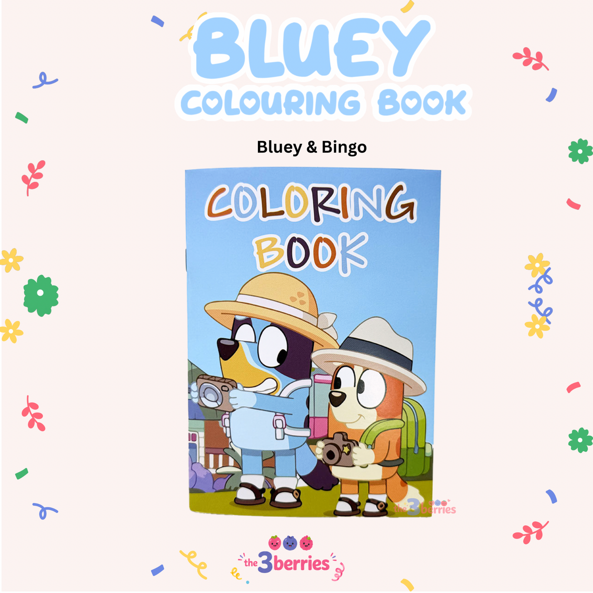 Bluey & Bingo Colouring Book Series 1 – 12 Pages | A5