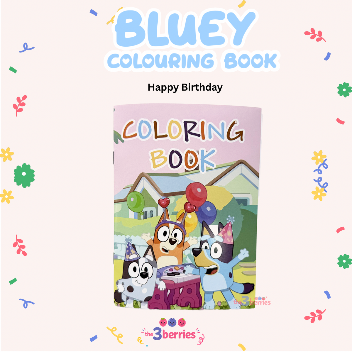 Bluey & Bingo Colouring Book Series 1 – 12 Pages | A5