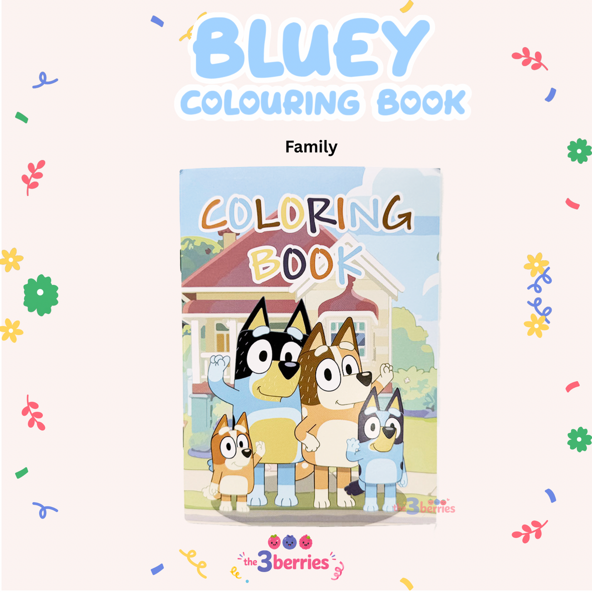 Bluey & Bingo Colouring Book Series 1 – 12 Pages | A5