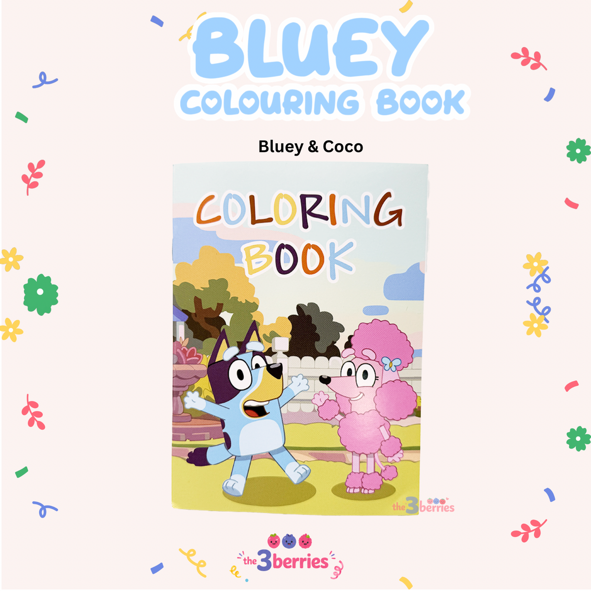 Bluey & Bingo Colouring Book Series 1 – 12 Pages | A5