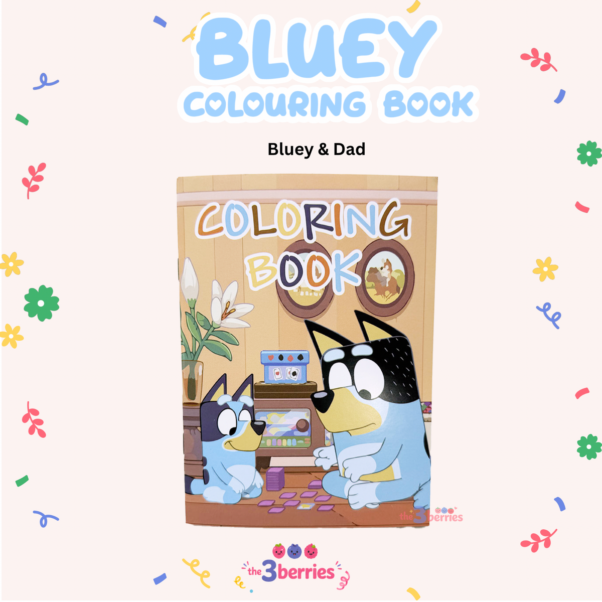 Bluey & Bingo Colouring Book Series 1 – 12 Pages | A5