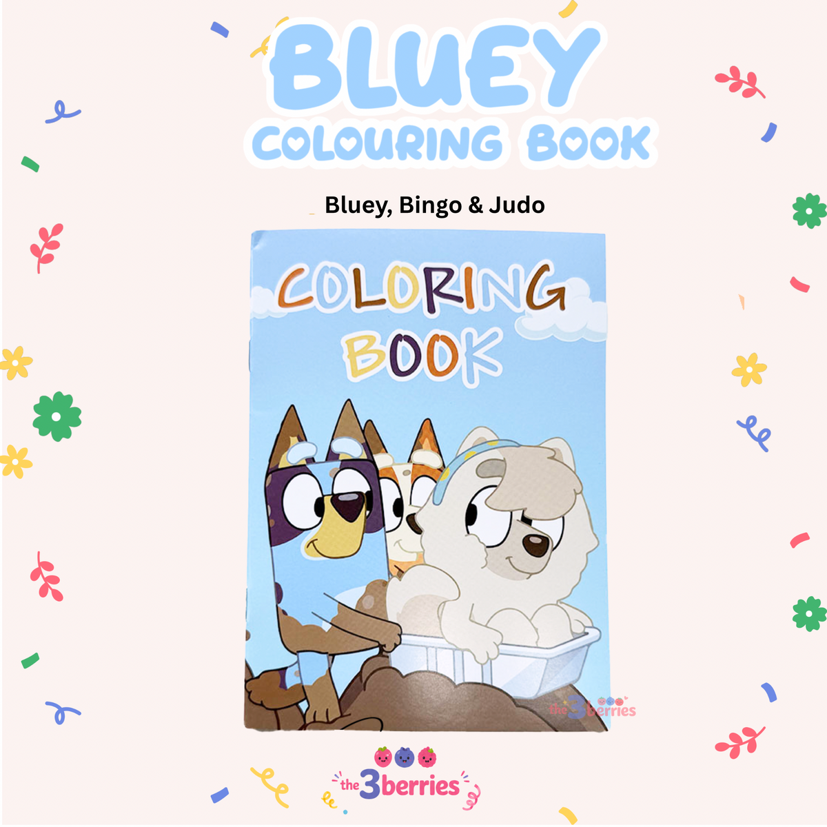 Bluey & Bingo Colouring Book Series 1 – 12 Pages | A5